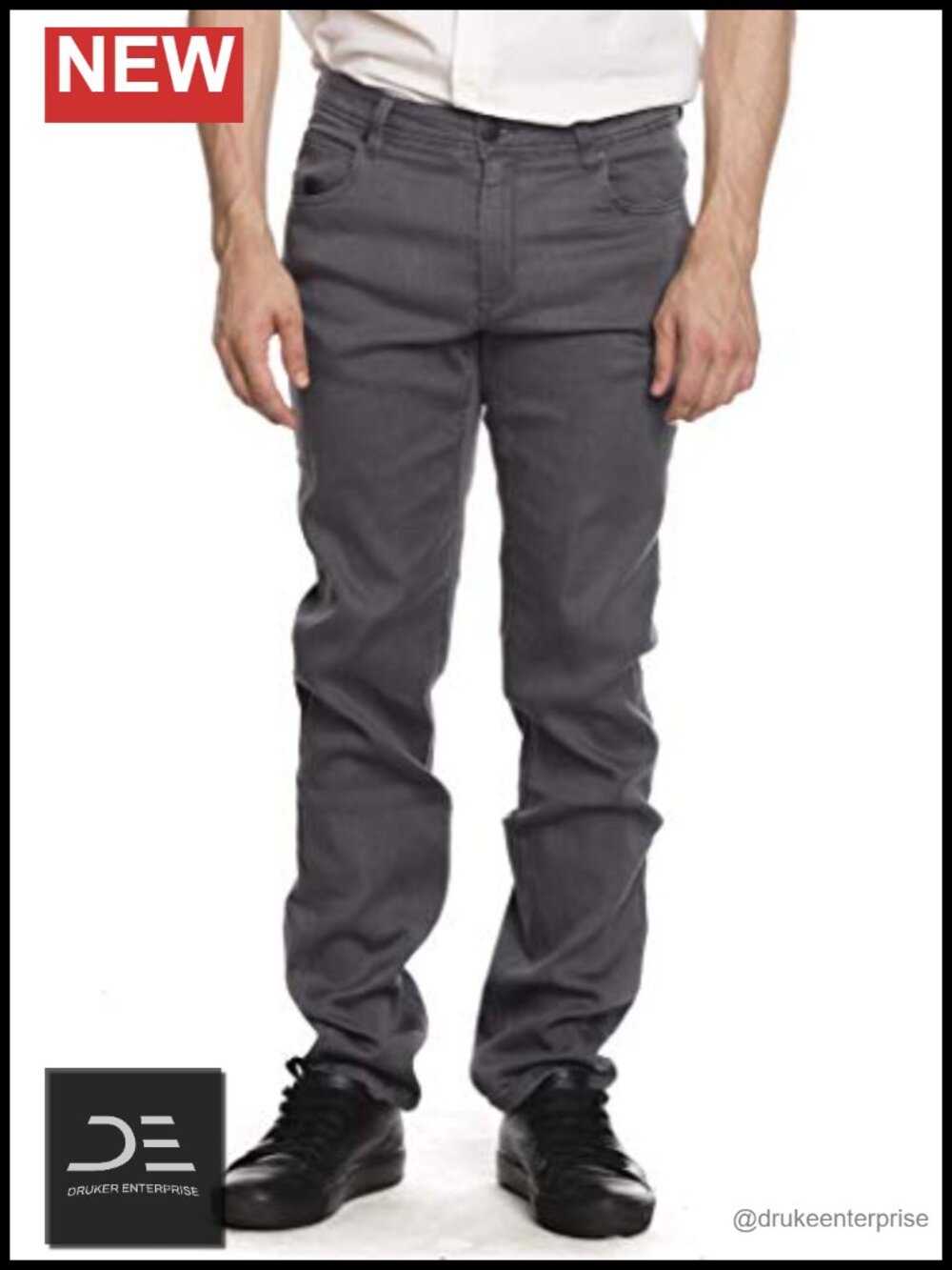 Mens Ezekiel Straight Fit Stretch Denim Jeans Low Rise Casual Everyday